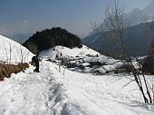 Invernale con valanghe e slavine da Nona di Vilminore verso il Passo della Manina (1821 m.) il 23 febbraio 2009 - FOTOGALLERY